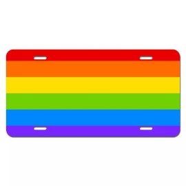 STICKER TIGER Rainbow Gay Pride Novelty Metal Vanity License Tag Plate