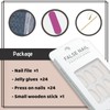 YOSOMMK Cream White Press on Nails Medium Almond Fake Nails