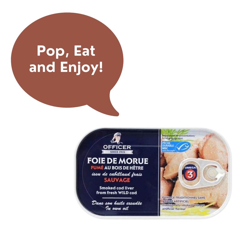 Wild Officer Smoked Cod Liver 120g Pack of 12