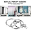 Metal Curtain Rings, 25 Pack 35mm Internal Diameter Silver Curtain