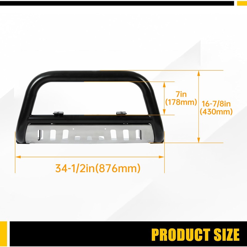 KUAFU 3'' Bull Bar Compatible with 1996-1998 Toyota 4Runner 1998-2004