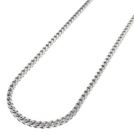 Verona Jewelers Sterling Silver 2.5MM Solid Franco Square Box Link Rhodium Necklace Chain-925 Franco Chain 18-30