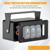 Okerny Rocker/Toggle Switch Box - 4 Gang Switches Installation housing