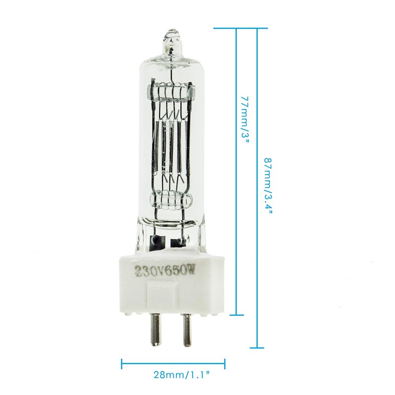 650W Bulb For Fresnel Tungsten Video Continuous Lighting Pro Video