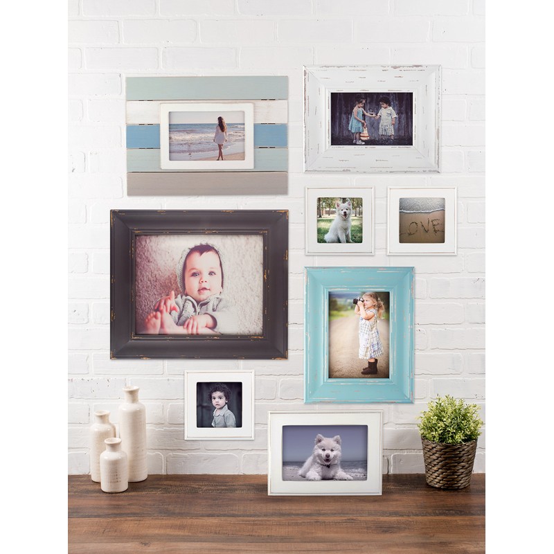 DII Home Traditions Rustic Farmhouse Distressed 5x7 Wooden Picture Frame