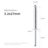 JIANDAXIN 50Pcs Extra Long Pop Rivets, Extended Length, Aluminium Dome