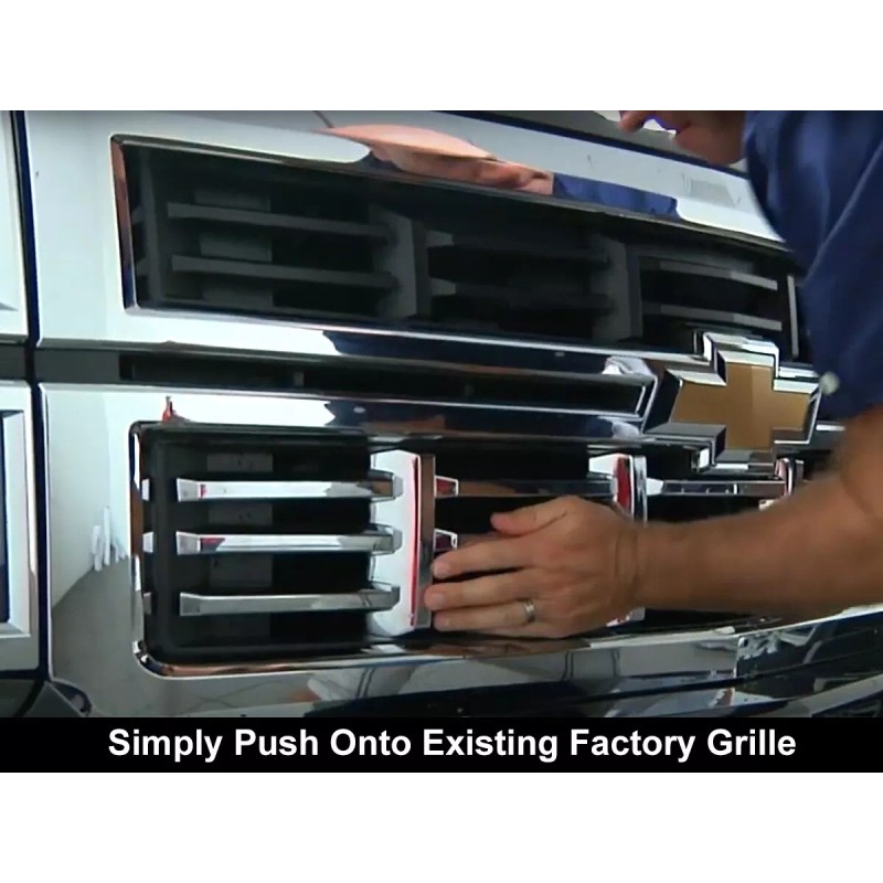 Coast2Coast International (CCI) Chrome 2PC Grille Grill Insert Overlay FOR