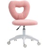 HOMCOM Armless Home Office Cute Desk Chair, Height Adjustable Computer