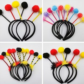 Children's Day Cartoon Animal Headband: Small Bee & Ant Design for Badminton and Kids' Performances Black No. 1 + Crown 15ea