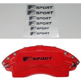 Bokos Lexus Brake Caliper Sticker Brake Caliper Cover Sticker Heat Resistant Universal (F, Black)