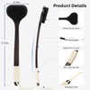 eaxun Bamboo Back Scrubber with Curved Long Handle, 17.3 Inches