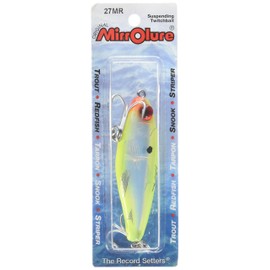 MirrOlure 27MR-CH 3-1/8-Inches Mirrodine Fishing Lure, XL, 3 1/8 Inch , 9/16 oz, Chat Bk-Bel/Silver