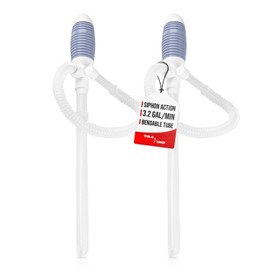 TERA PUMP 2 PK TRDP15 Heavy Duty Manual Fuel Transfer Pump Siphon, Fast Flow 3.2 GPM, Flexible Suction Tube, Hand Siphon Pump for Gasoline, Diesel, Light Oils, Kerosene, Non-Potable Water, and More