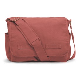 Sweetbriar Classic Vintage Messenger Bag - Original Heavyweight Cotton Canvas Shoulder Bag with Upgraded Features