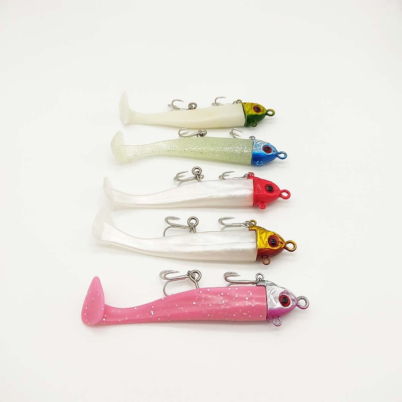 オルルド釣具 バイブレーションジグヘッド 27g 5カラーセット ワーム ヒラメゲーム シーバス・マゴチ・タチウオ・青物に ジギング/ショアジギング（27g） qb100249a01n01