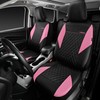CAR PASS Pink Leather Seat Covers,Girly Quilting Pretty Cute Car