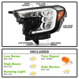KEEKPO - For 2022 2023 2024 GMC Terrain AT4 | SLE | SLT LED Reflector w/Halogen Signal Headlight Headlamp Driver Side