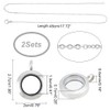 UNICRAFTALE Pack of 2 Stainless Steel Floating Locket Pendants Crystal