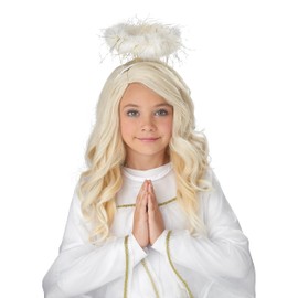 California Costumes Girls Golden Angel Wig, Blonde, one Size