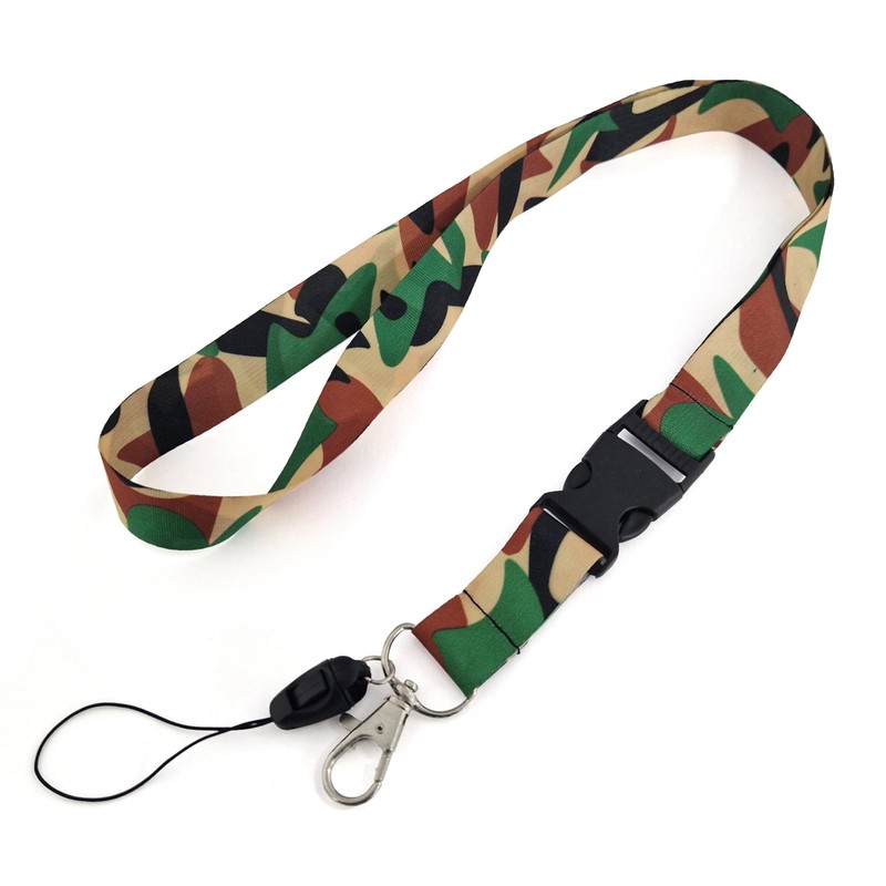 Camouflage Camo Lanyard Detachable Neck Strap for ID Card Badge