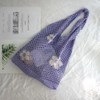 Clapoyis Large Capacity Knit Shoulder Bag, Tote Bag, Braid, Floral