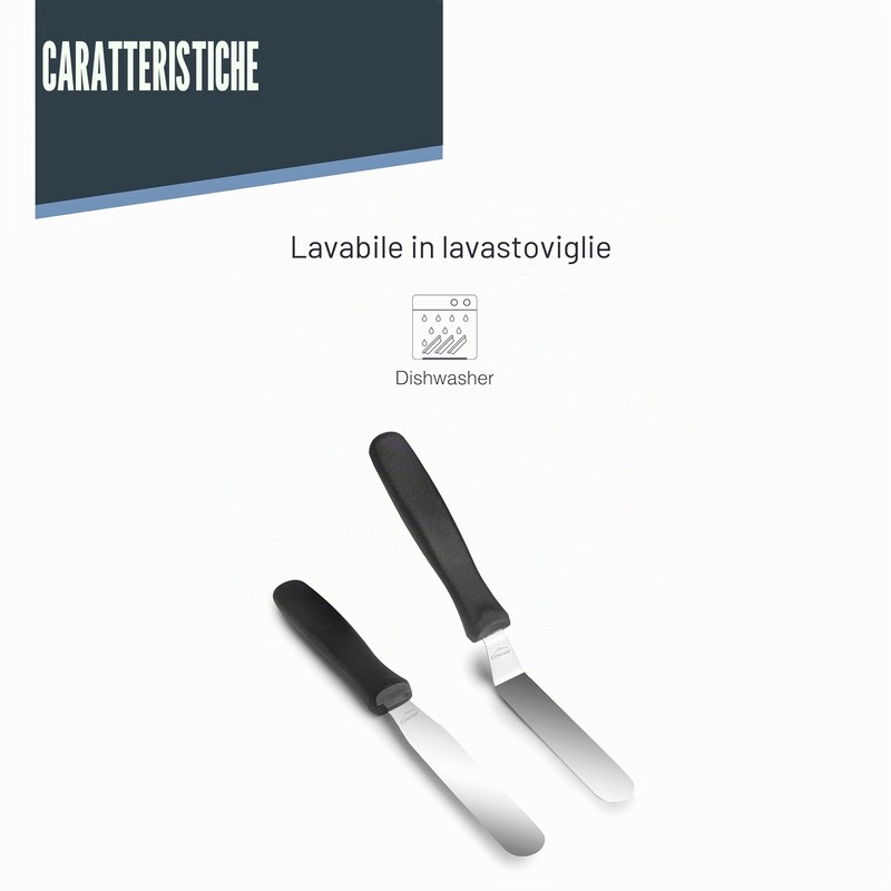 Lacor - 60493 - Set 2 Mini Spatole, Acciaio Inox,