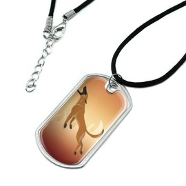 GRAPHICS & MORE Belgian Malinois Dog Bite Training Military Dog Tag Pendant Necklace with Cord