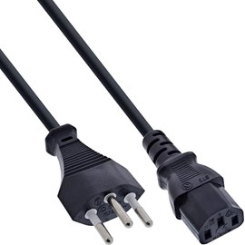 InLine Power Cable – Switzerland Plug to C13 – 1 m, 16651R