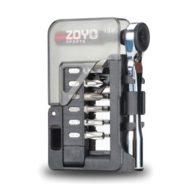 ZOYOSPORTS 12 in 1 Ratchet Screwdriver Set S2 Steel Bits Extension Bar Compact Repair Kit for Bike Electronics Home