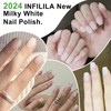 NXJ INFILILA Milky White Gel Polish, Sheer White Gel Nail