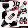 Factory EFX Gray & Red Savage Racing Graphics Kit fits