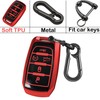 Kirsnda key fob cover with metal buckle Compatible with Dodge