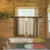 XTMYI Country Kitchen Curtains Burlap Linen Woven Textured Cabin Bathroom