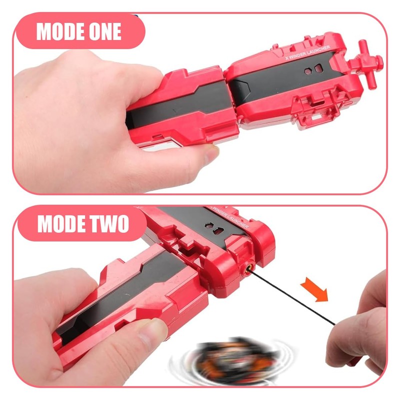 MDFULXG Bey-Blade x Launcher, Bey-Blade X Starter, Speed Starter, Red
