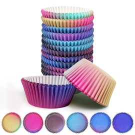 Gcardist 300-Count Cupcake Liners Standard Cupcake Cups 6 Gradient Design Black Blue Cupcake Papers Baking Cups Cupcake Wrappers (Standard Size)