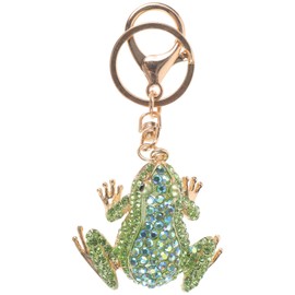 CALLARON Keychain, Stylish, Cute, Frog Key Holder, Pendant, Zirconia, Glitter, Bag Charm, Decoration, Accessory, Present