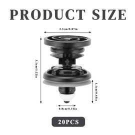 Pack of 20 Door Trim Mounting Clips Set, Door Trim Clips for T5, Door Mounting Clips for Golf 5 6 7, A4 A5 A6, Perfect for Car Door Repairs