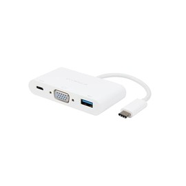 Vivanco L-Adapter 3 in 1 VGA/USB A/USB C - USB Type C 0.10
