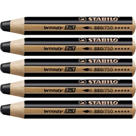Stabilo woody 3 in1 - Lápiz Black