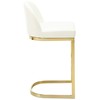 Iconic Home Xander Bar Stool Chair PU Leather Upholstered Armless