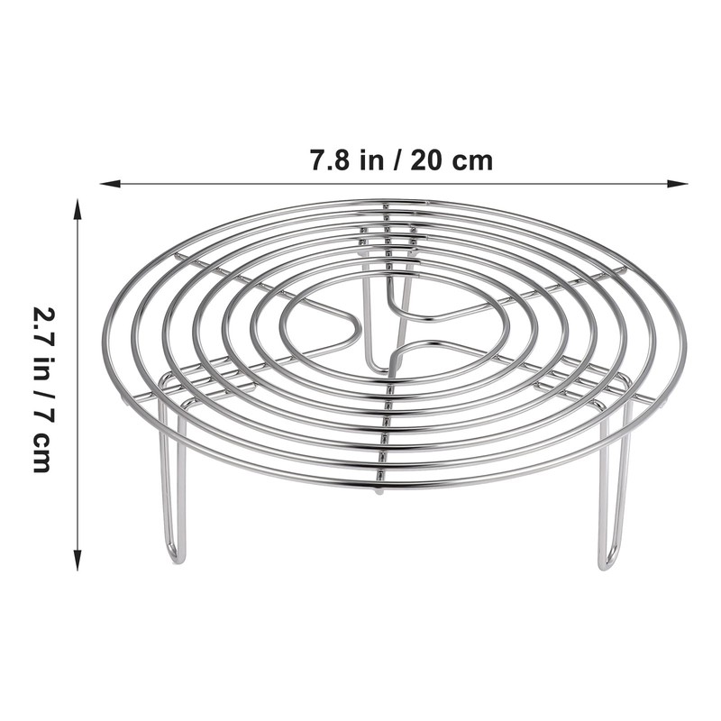 Hemoton Round Cooking Cooling Rack Stainless Steel Round Rack for