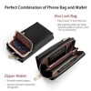 Women's Crossbody Phone Wallet, Multi-functional Leather Purse with Zipper and