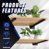 Glarks 4 Pack 12 Inch Black Shelf Brackets, Industrial Floating