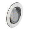 Trango Set of 6 LED Recessed Spotlights Brushed Aluminium Round