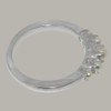 925 Sterling Silver Cultured Pearl Womens Engagement Ring - Size