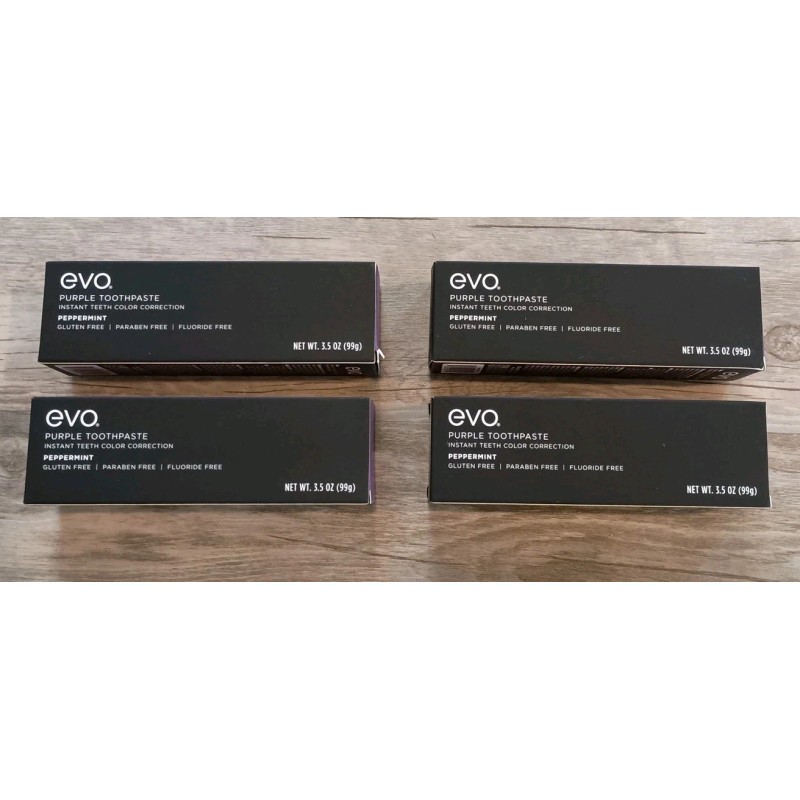 Evo New EVO Purple Toothpaste Instant Teeth Color Correction 3.5oz