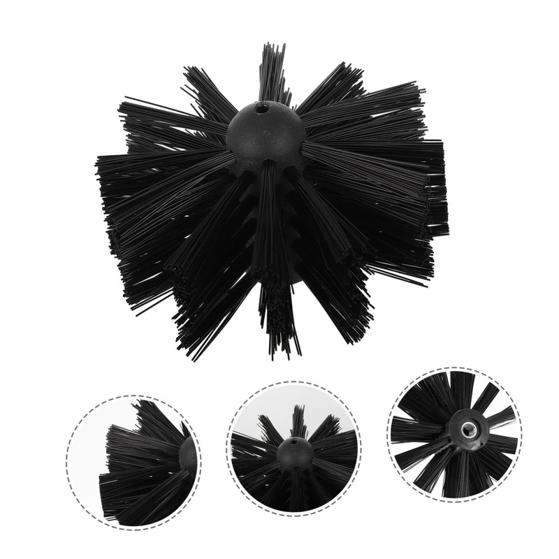 CHILDWEET Chimney Brush Head Duct Brush Replacement Easy Assemble Flexible
