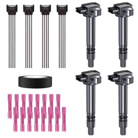 Performance Master Set of 4 Wiring Harness Kit and Ignition Coils Pack Compatible with 2000-2004 Tacoma 2.4L 2.7L Replacement for UF323 C1305 90919-0223