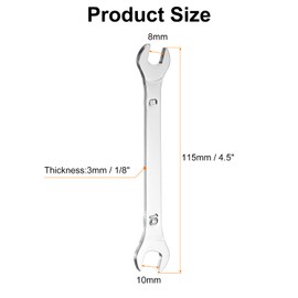 HARFINGTON Super Thin Open End Wrenches Metric, 8mm x 10mm, Slim Chrome-Vanadium Steel Wrench Tool for Tight Space Repair