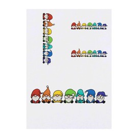 Azeeda 4 x 'Regenbogen-Gonks' Temporäre Tattoos - Wasserfest, Hautfreundlich & Ungiftig · Transfers in Verschiedenen Größen (TO00082156)